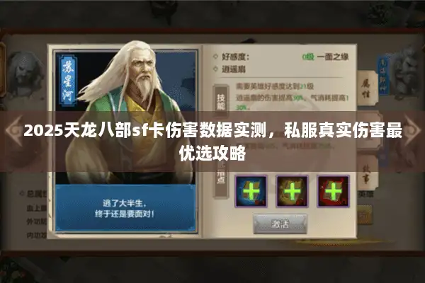 2025天龙八部sf卡伤害数据实测，私服真实伤害最优选攻略
