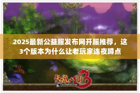 2025最新公益服发布网开服推荐，这3个版本为什么让老玩家连夜蹲点