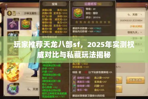 玩家推荐天龙八部sf，2025年实测权威对比与私藏玩法揭秘