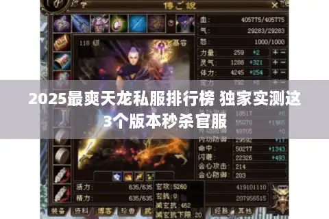 2025最爽天龙私服排行榜 独家实测这3个版本秒杀官服