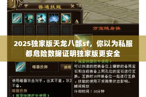 2025独家版天龙八部sf，你以为私服都危险数据证明独家版更安全