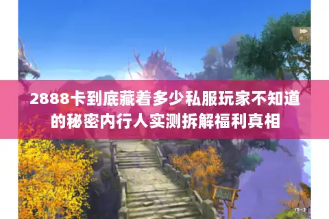2888卡到底藏着多少私服玩家不知道的秘密内行人实测拆解福利真相