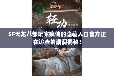 SF天龙八部玩家疯传的隐藏入口官方正在追查的漏洞揭秘！