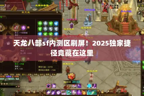 天龙八部sf内测区刷屏！2025独家捷径竟藏在这里