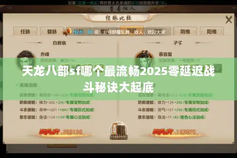 天龙八部sf哪个最流畅2025零延迟战斗秘诀大起底