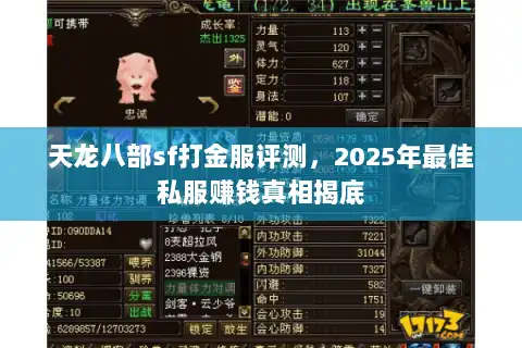 天龙八部sf打金服评测，2025年最佳私服赚钱真相揭底