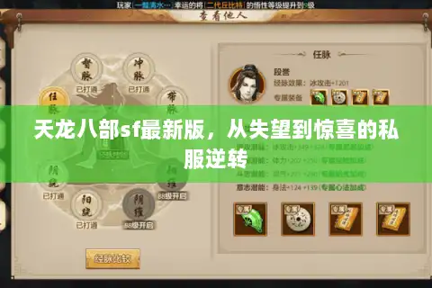 天龙八部sf最新版，从失望到惊喜的私服逆转