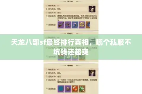 天龙八部sf最终排行真相，哪个私服不坑钱还超爽