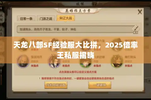 天龙八部SF经验服大比拼，2025倍率王私服揭晓
