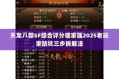 天龙八部SF综合评分哪家强2025老玩家防坑三步拆解法