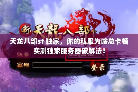 天龙八部sf 独家，你的私服为啥总卡顿实测独家服务器破解法！
