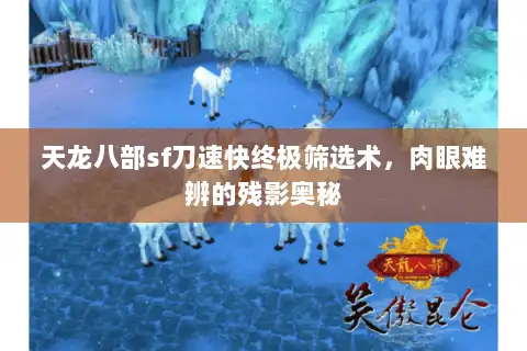 天龙八部sf刀速快终极筛选术，肉眼难辨的残影奥秘
