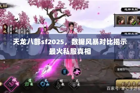 天龙八部sf2025,数据风暴对比揭示最火私服真相 天龙八部sf2025,数据风暴对比揭示最火私服真相