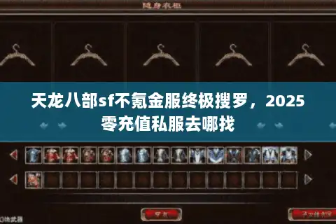 天龙八部sf不氪金服终极搜罗，2025零充值私服去哪找