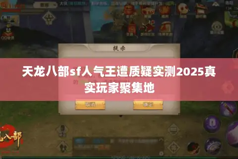 天龙八部sf人气王遭质疑实测2025真实玩家聚集地
