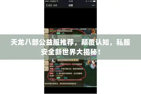 天龙八部公益服推荐,颠覆认知,私服安全新世界大揭秘! 天龙八部公益服推荐,颠覆认知,私服安全新世界大揭秘!