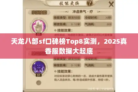 天龙八部sf口碑榜Top8实测,2025真香服数据大起底 天龙八部sf口碑榜Top8实测,2025真香服数据大起底