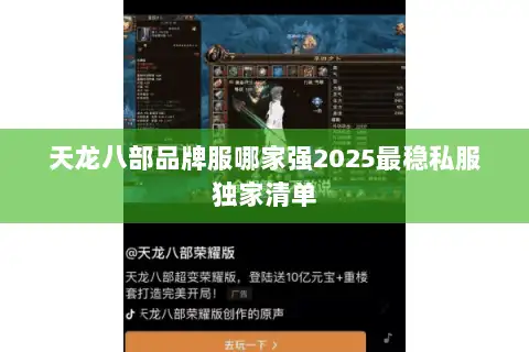 天龙八部品牌服哪家强2025最稳私服独家清单