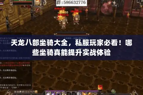 天龙八部坐骑大全，私服玩家必看！哪些坐骑真能提升实战体验