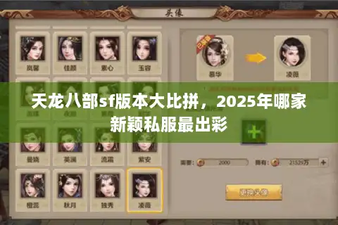 天龙八部sf版本大比拼,2025年哪家新颖私服最出彩 天龙八部sf版本大比拼,2025年哪家新颖私服最出彩