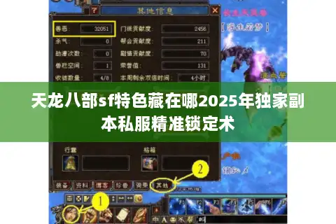 天龙八部sf特色藏在哪2025年独家副本私服精准锁定术 天龙八部sf特色藏在哪2025年独家副本私服精准锁定术