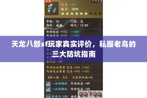 天龙八部sf玩家真实评价,私服老鸟的三大防坑指南 天龙八部sf玩家真实评价,私服老鸟的三大防坑指南