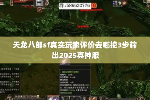 天龙八部sf真实玩家评价去哪挖3步筛出2025真神服