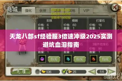 天龙八部sf经验服3倍速冲级2025实测避坑血泪指南