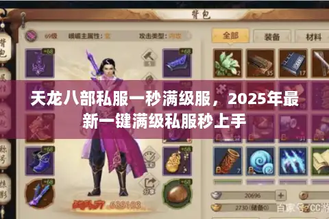 天龙八部私服一秒满级服，2025年最新一键满级私服秒上手