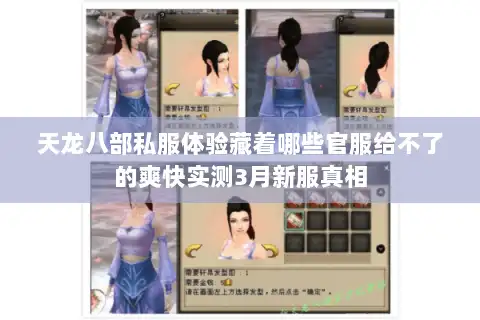 天龙八部私服体验藏着哪些官服给不了的爽快实测3月新服真相