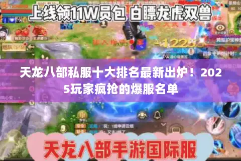 天龙八部私服十大排名最新出炉！2025玩家疯抢的爆服名单