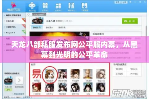 天龙八部私服发布网公平服内幕，从黑幕到光明的公平革命