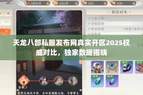 天龙八部私服发布网真实开区2025权威对比，独家数据揭晓