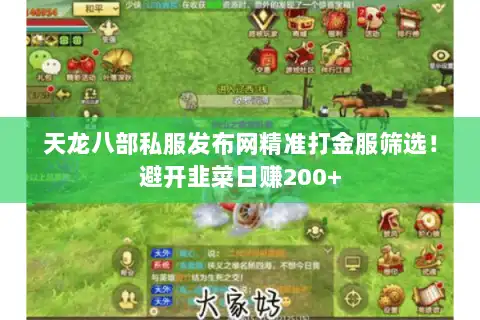 天龙八部私服发布网精准打金服筛选！避开韭菜日赚200+