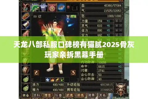 天龙八部私服口碑榜有猫腻2025骨灰玩家亲拆黑幕手册 天龙八部私服口碑榜有猫腻2025骨灰玩家亲拆黑幕手册