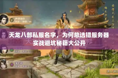 天龙八部私服名字,为何总选错服务器实战避坑秘籍大公开 天龙八部私服名字,为何总选错服务器实战避坑秘籍大公开