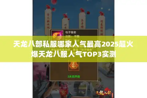 天龙八部私服哪家人气最高2025超火爆天龙八服人气TOP3实测