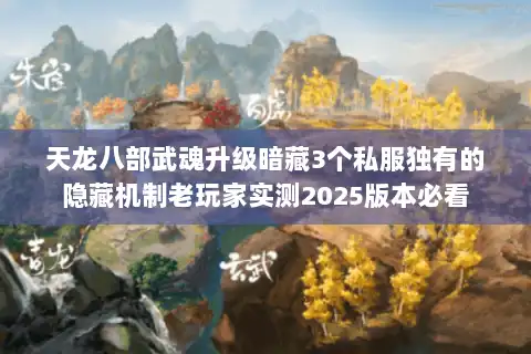 天龙八部武魂升级暗藏3个私服独有的隐藏机制老玩家实测2025版本必看