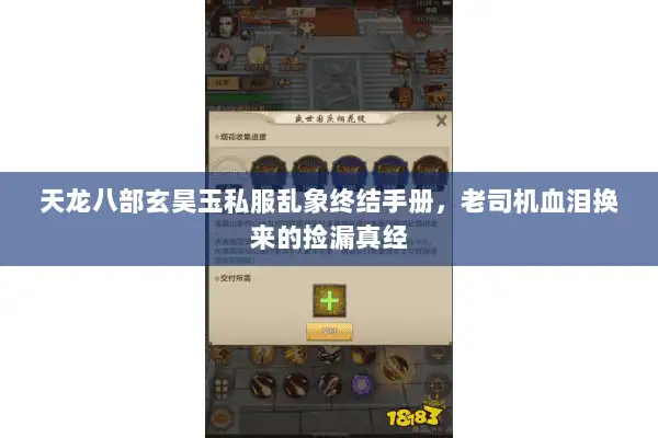 天龙八部玄昊玉私服乱象终结手册，老司机血泪换来的捡漏真经