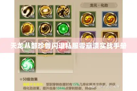天龙八部珍兽闪退私服零崩溃实战手册