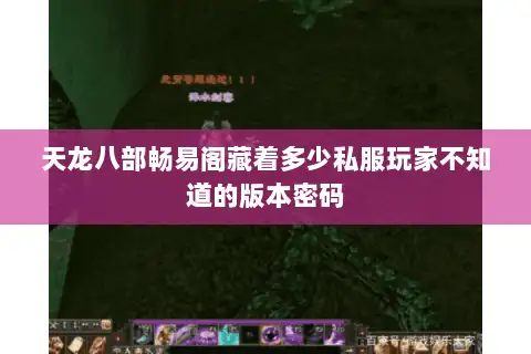 天龙八部畅易阁藏着多少私服玩家不知道的版本密码