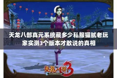 天龙八部真元系统藏多少私服猫腻老玩家实测3个版本才敢说的真相 天龙八部真元系统藏多少私服猫腻老玩家实测3个版本才敢说的真相