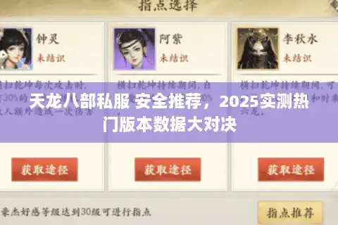 天龙八部私服 安全推荐，2025实测热门版本数据大对决
