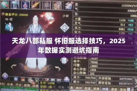 天龙八部私服 怀旧服选择技巧，2025年数据实测避坑指南