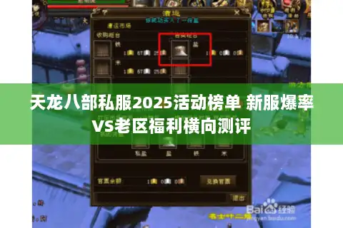 天龙八部私服2025活动榜单 新服爆率VS老区福利横向测评