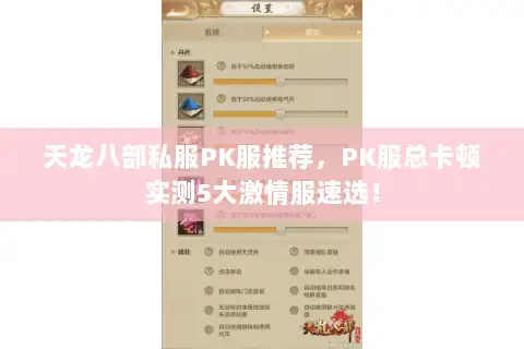 天龙八部私服PK服推荐，PK服总卡顿实测5大激情服速选！