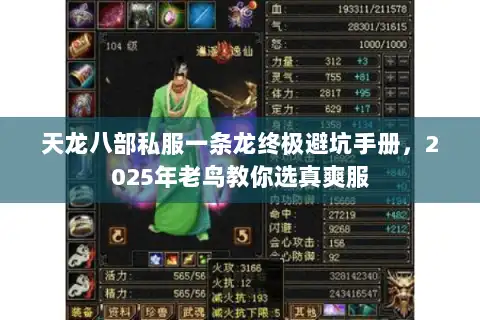 天龙八部私服一条龙终极避坑手册，2025年老鸟教你选真爽服