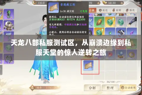 天龙八部私服测试区，从崩溃边缘到私服天堂的惊人逆转之旅