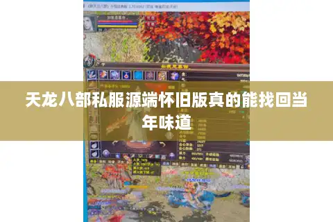 天龙八部私服源端怀旧版真的能找回当年味道