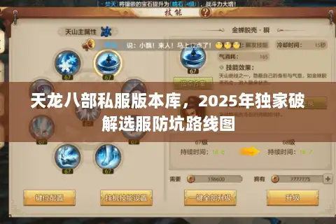 天龙八部私服版本库，2025年独家破解选服防坑路线图